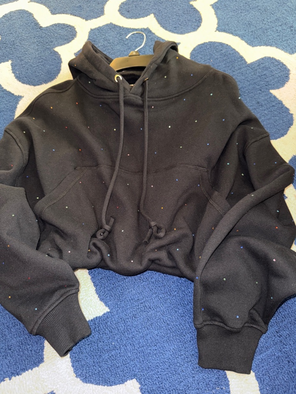 Katie J NYC Davie Rhinestone Embellished Hoodie/Pants Set